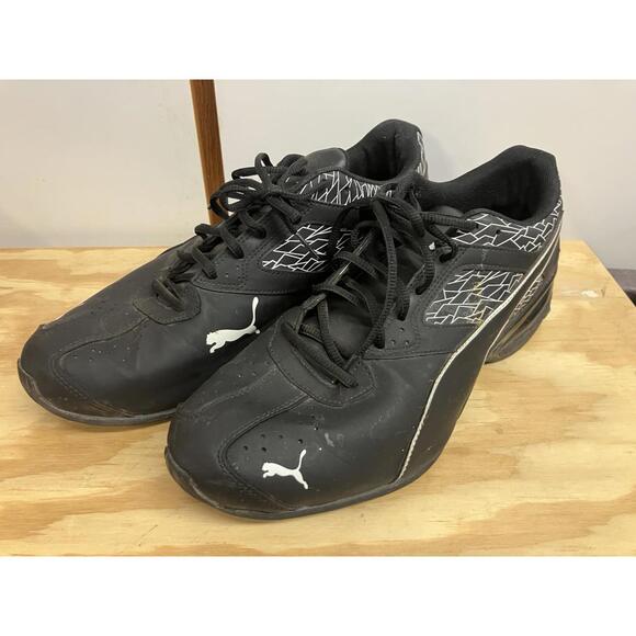 PUMA MEN'S TAZON 6 CROSS TRAINER SHOES SNEAKERS BLACK SILVER SIZE 11 - Picture 1 of 8